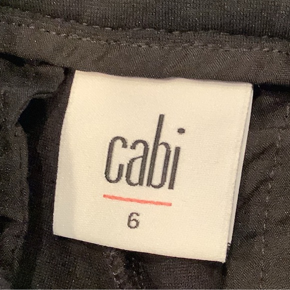 Cabi 5866 Black Pants Size 6 Banded Waist Cropped Trousers Minimalist - Picture 13 of 16